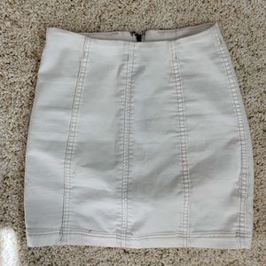 Free People White Mini Skirt